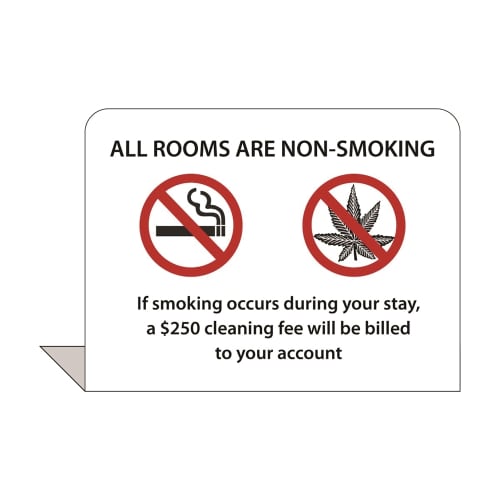 No Smoking/Marijuana Easel Sign 4"x3", 50/Pkg